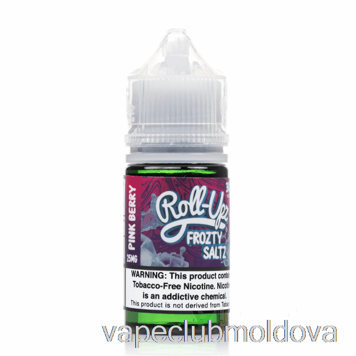 Kit Vape Pod Gheață Roz - Sare Roll-upz Suc - 30ml 25mg
